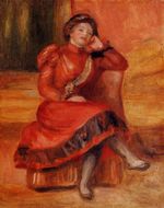 Ренуар Испанская танцовщица в красном платье 1896г